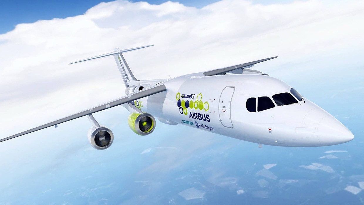 Erstflug in drei Jahren geplant: Airbus E-Fan X mit Elektromotor