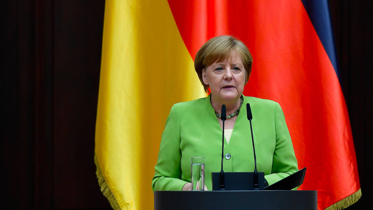 Angela Merkel am Mittwoch bei einer Veranstaltung zum Weltflüchtlingstag