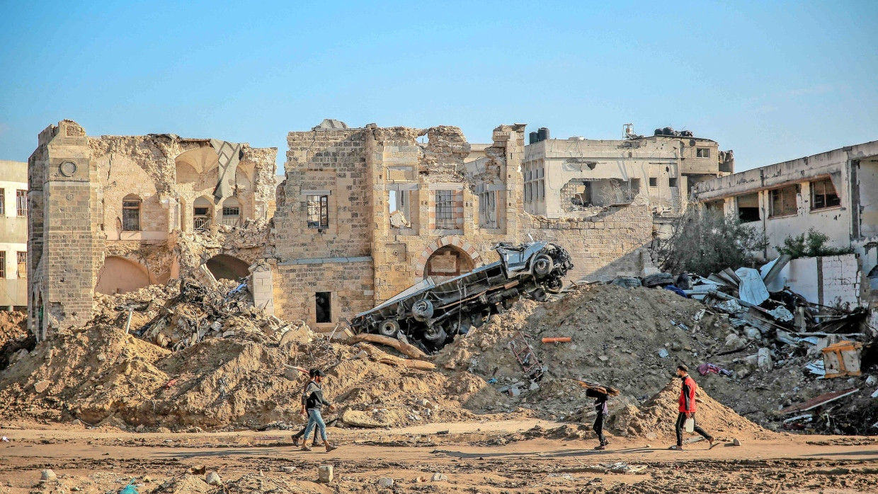 Dies war einmal ein Museum: Die Reste des Qasr al-Basha in Gaza-Stadt nach einem israelischen Luftangriff am 9. Februar 2024
