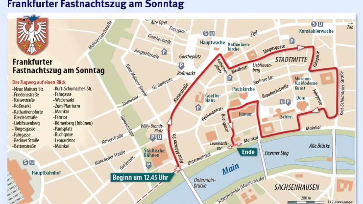 Frankfurter Innenstadt: Fastnachtsumzug am Valentinstag