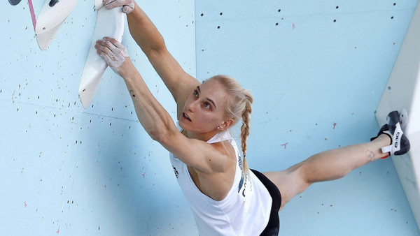 Präzision und Kraft: Garnbret sagt, sie drücke sich selbst aus, wenn sie klettert.