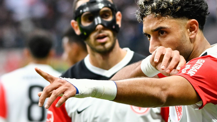 An allen drei Frankfurter Treffern gegen den FC Bayern beteiligt: Angreifer Omar Marmoush